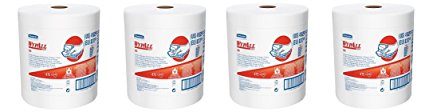 Wypall X80 Reusable Wipes (41025), Extended Use Cloths Jumbo Roll, White, 475 Sheets/Roll; 1 Roll/Case (4-(1 Roll/Case))