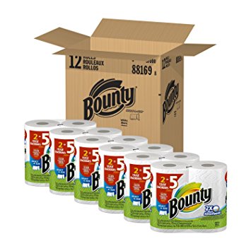 Bounty, HugeWhite Select-A-Size PaperTowels, Discounted Pack Total of 24 Rolls