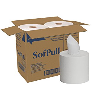 SofPull Centerpull High Capacity Paper Towel by GP PRO, White, 28143, 560 Sheets Per Roll, 4 Rolls Per Case