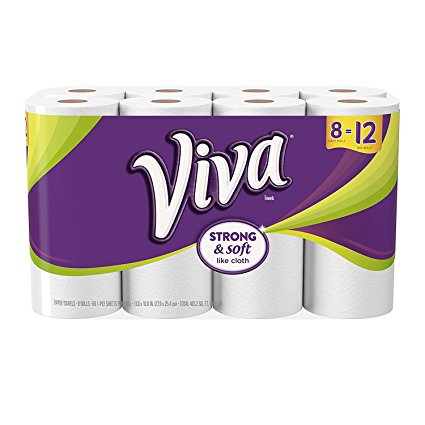 Viva 10036000114178 Giant Roll Paper Towel, White, 27.925.4 cm, 8 Rolls (2)