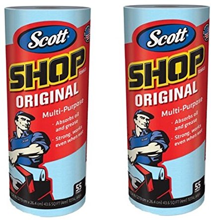 Scott 75130 Shop Towels - 2 pack (2 rolls) - 110 Towels total