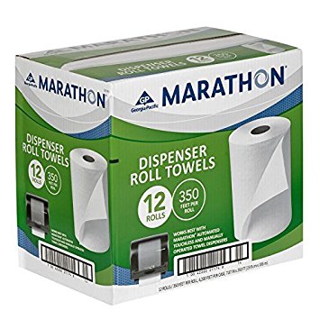 Marathon - Dispenser Roll Paper Towels, 350 Ft. Rolls - 12 Rolls by Marathon