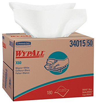 Kimberly-Clark 34015 Wypall X60 Reinforced Disposable Wiper, 16-51/64