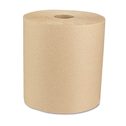 Boardwalk - Economy Recycled Hardwound Paper Towels, 1-Ply, 800 ft, Brown - 6 Rolls