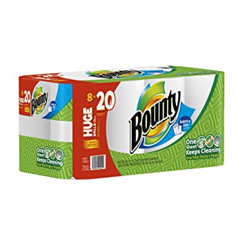 Bounty Huge Roll Select-A-Size, White, 8 Count