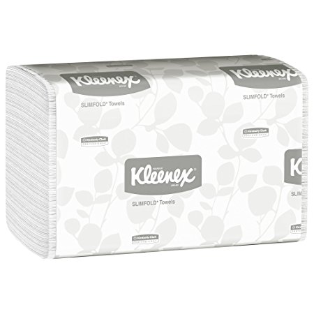 Hand Towels Kleenex Slimfold (04442) with Fast-Drying Absorbency Pockets, White, 90 Towels/Clip, 24 Packs/Case