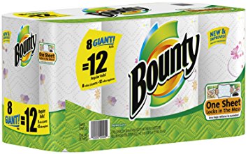 Bounty Paper Towels, Prints - 8 pk