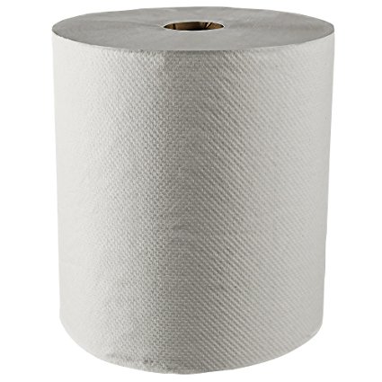 Scott 100% Recycled Fiber Hard Roll Paper Towels (01052), White, 800'/Roll, 12 Rolls/Case, 9,600’/Case