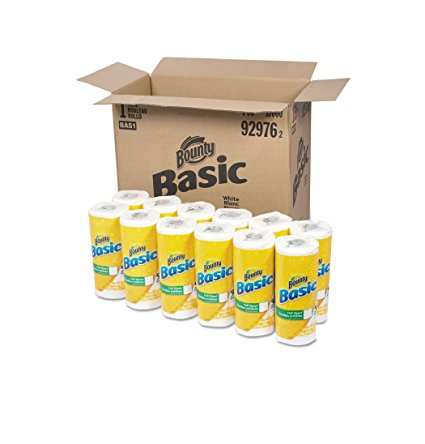 Bounty Basic Paper Towels, 10.19 x 10.98, 1-Ply (44 sheets per roll, 30 rolls per carton) 