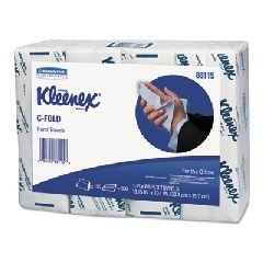 ** KLEENEX C-Fold Paper Towels, 10 1/8 x 13 3/20, White, 150/Pack, 16/Carton **