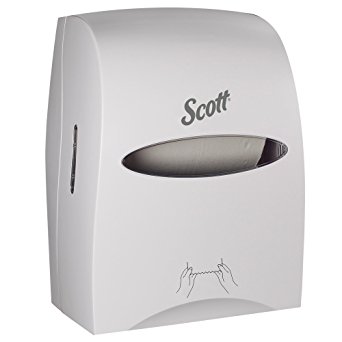 Scott Essential Hard Roll Paper Towel Dispenser (46254), Fast Change, 12.63” x 16.13” x 10.2”, White