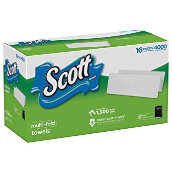 Scott Multifold Paper Towels for Small Business (08009), 9.2” x 9.4”, (4000 Towels per Case)